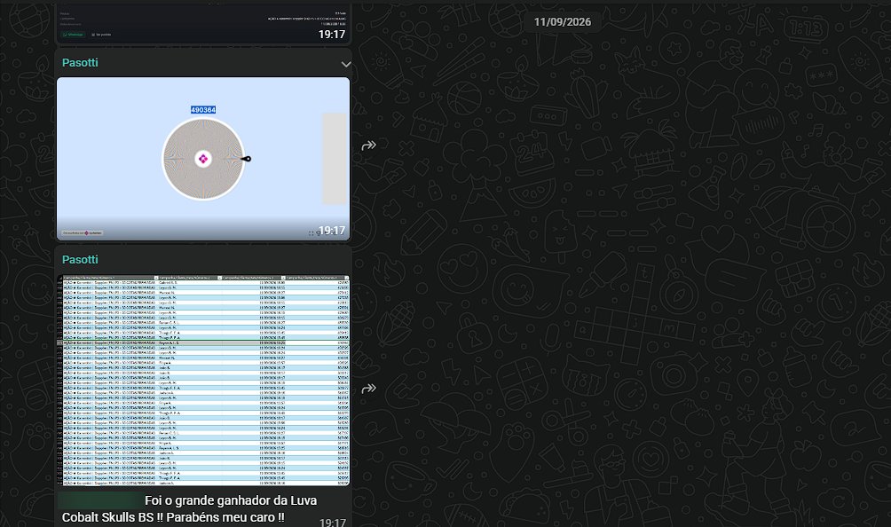 Sorteio de Luva Cobalt Skulls na roleta ao vivo
